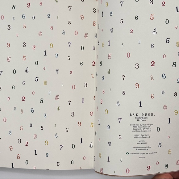 Rae Dunn SKETCH stitch cover notebook 10”x7” - Picture 6 of 8